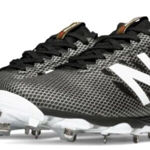 New Balance Men's Baseball Metal Cleats Size 12.5 2E Wide Black/Gold Accents New